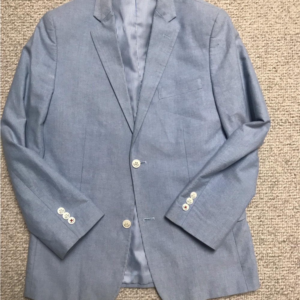 Tommy Hilfiger Light Blue Sport Coat with Notched Lapel and Modern Fit